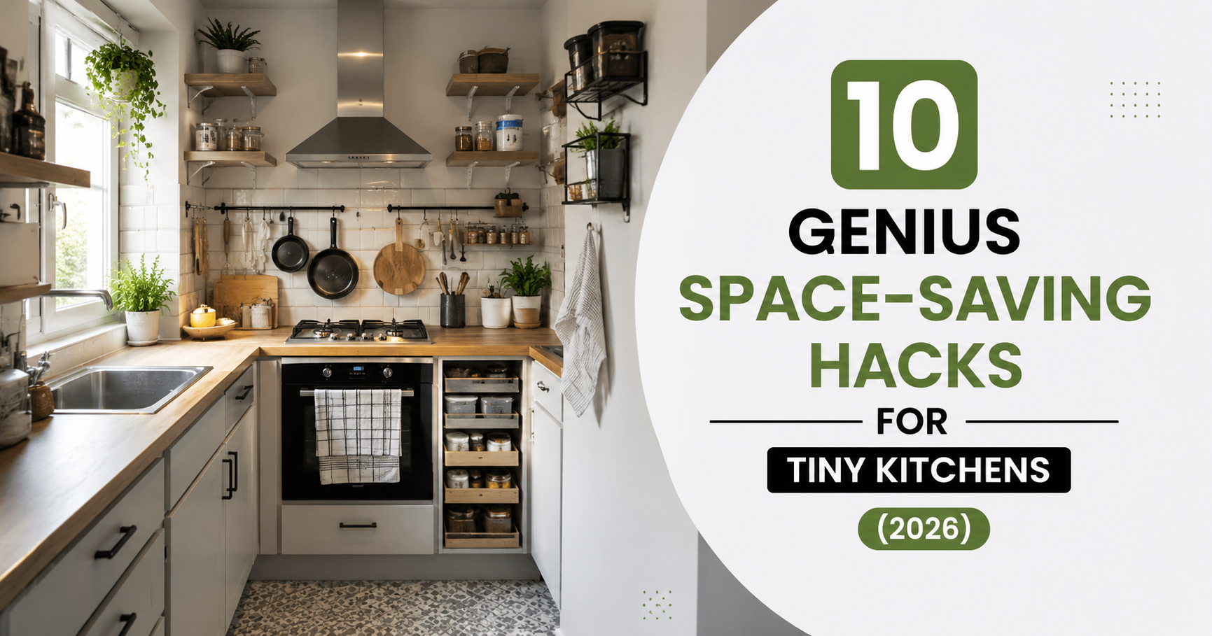 space-saving hacks for tiny kitchens