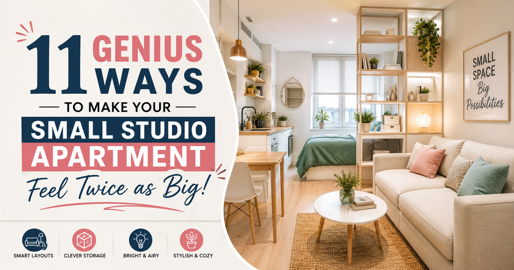 Studio apartment design hacks