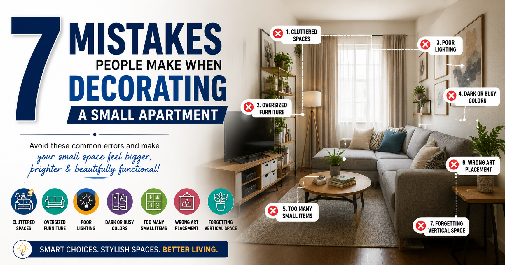 Mistakes People Make When Decorating a Small Apartment