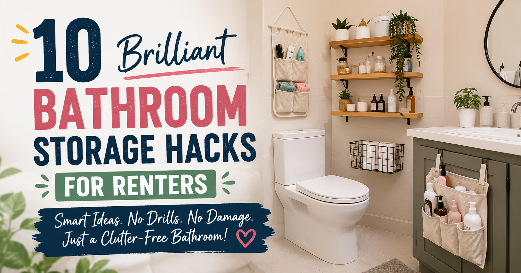 Bathroom Storage Hacks for Renters