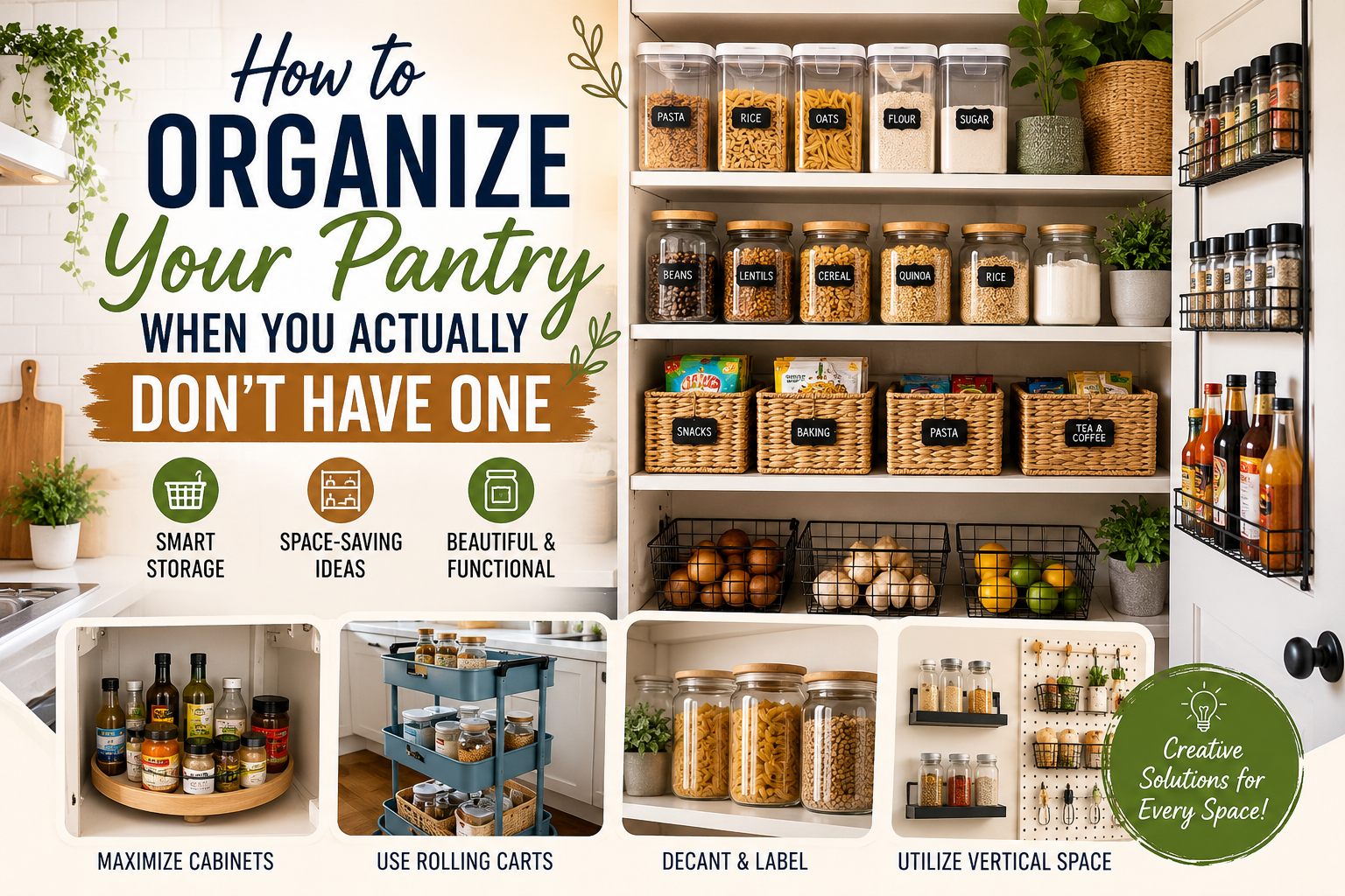 How to organize your pantry without a pantry