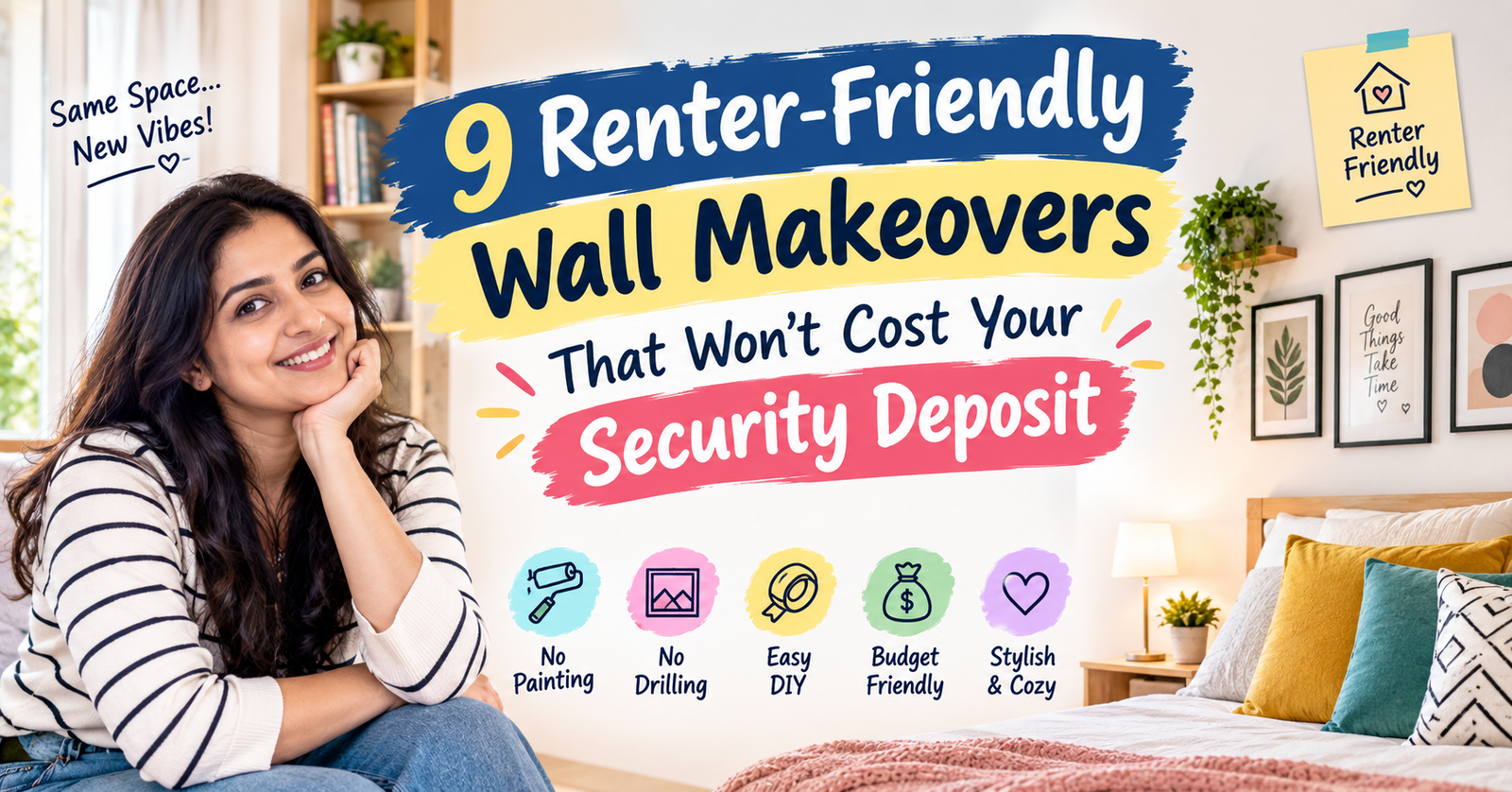renter-friendly wall makeovers