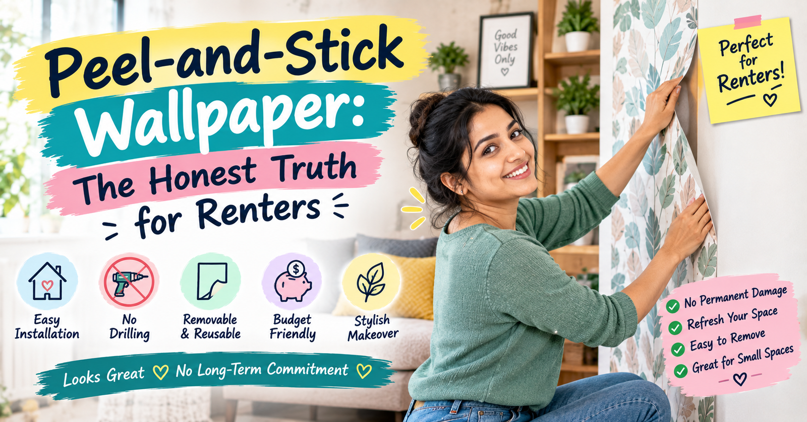Peel and stick wallpaper for renters